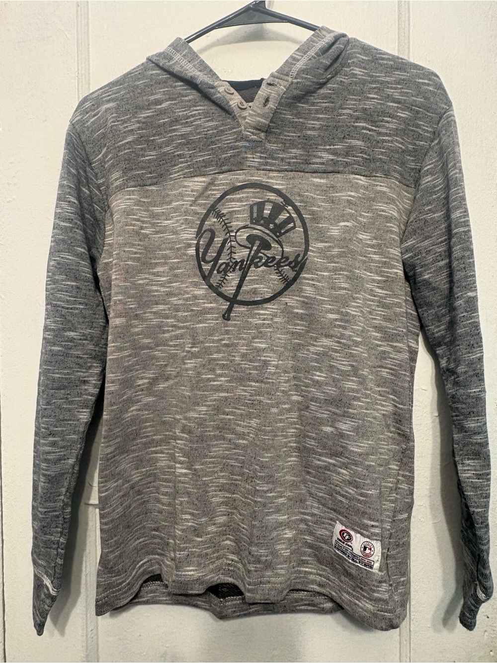 New York Yankees Lightweight Slub Knit Pullover Hoodie
